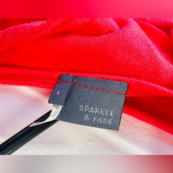 Large red Sparkle & Fade mini dress, bow cut out in back. Stretchy! - Picture 3 of 3